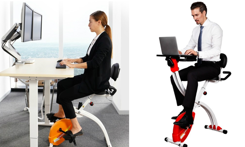 Vélo de bureau  adapté pour les postes de travail assis-debout